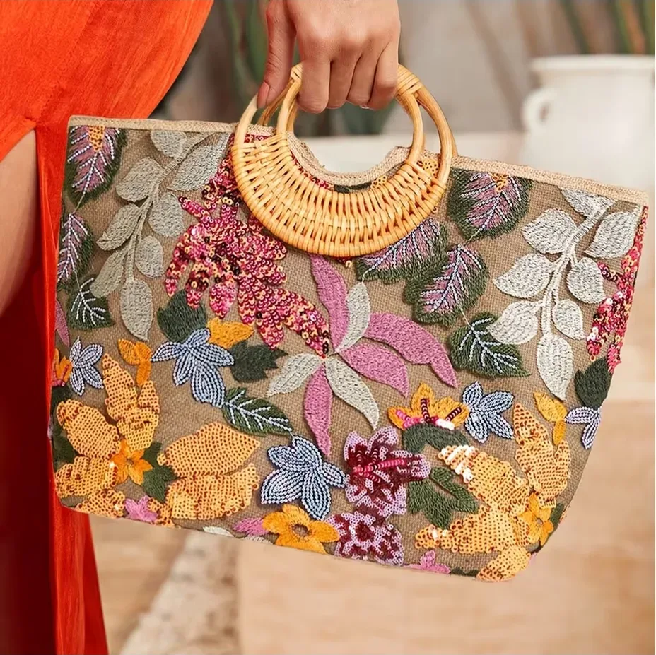 Cabas Flora Sequin