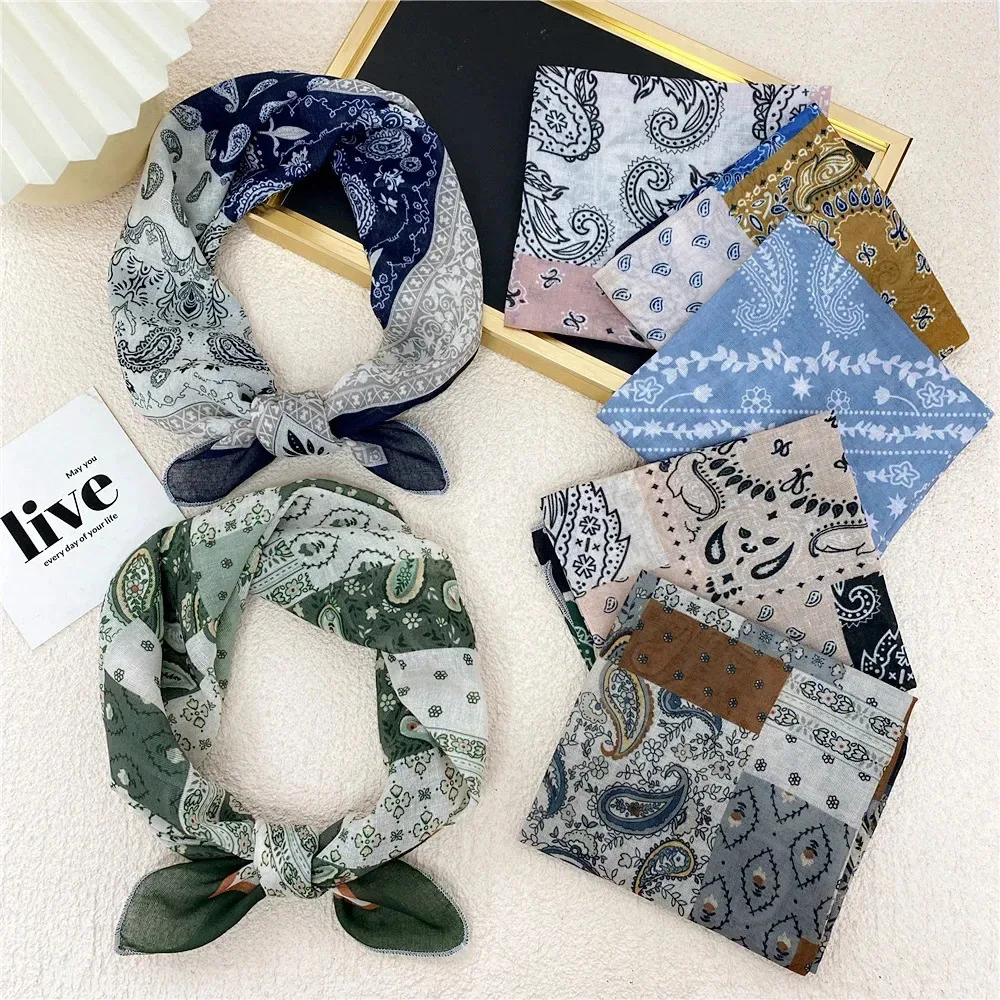 Foulard Bandana Paisley Bleu marine / Blanc — visuel 2