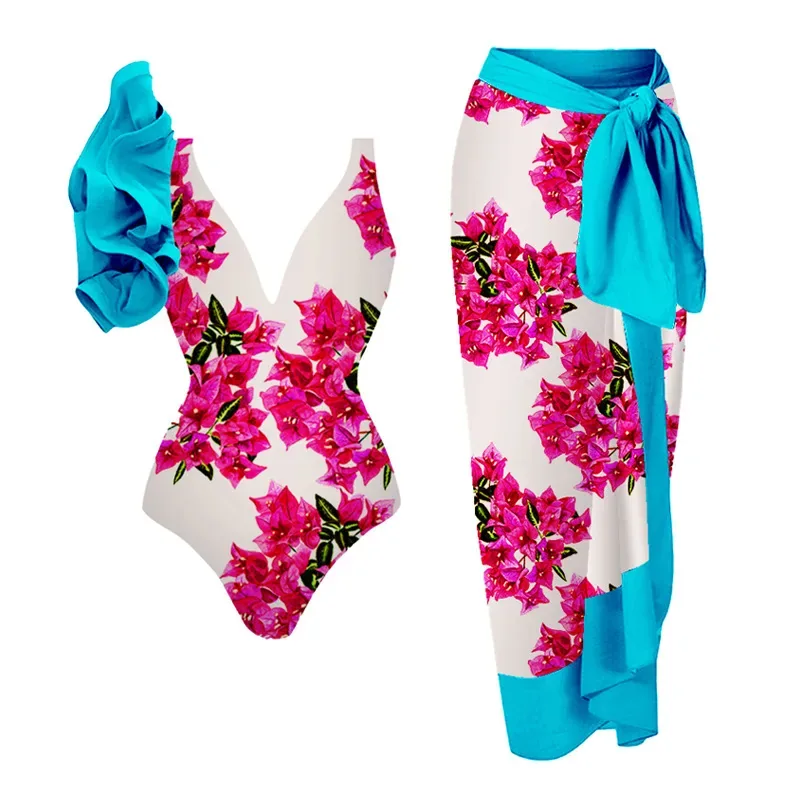 Ensemble Maillot & Paréo Riviera Floral — visuel 3